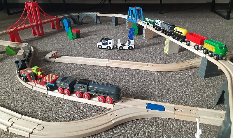 dreveny vlacik, drevena zeleznica, detska zeleznicka - 7