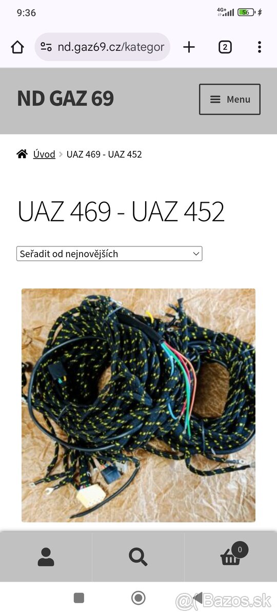 Uaz 469 - elektroinstalace - NOVÁ - 7