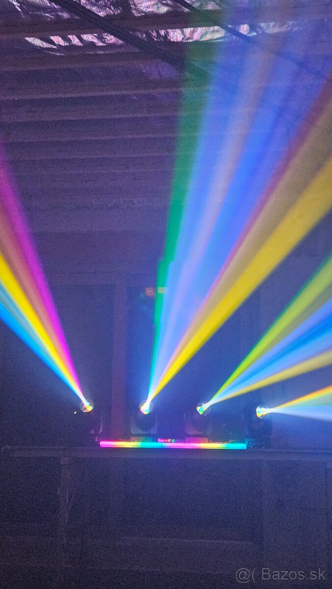 4ks 150W beam, naprogramovaná SHOW, wifi dmx - 7
