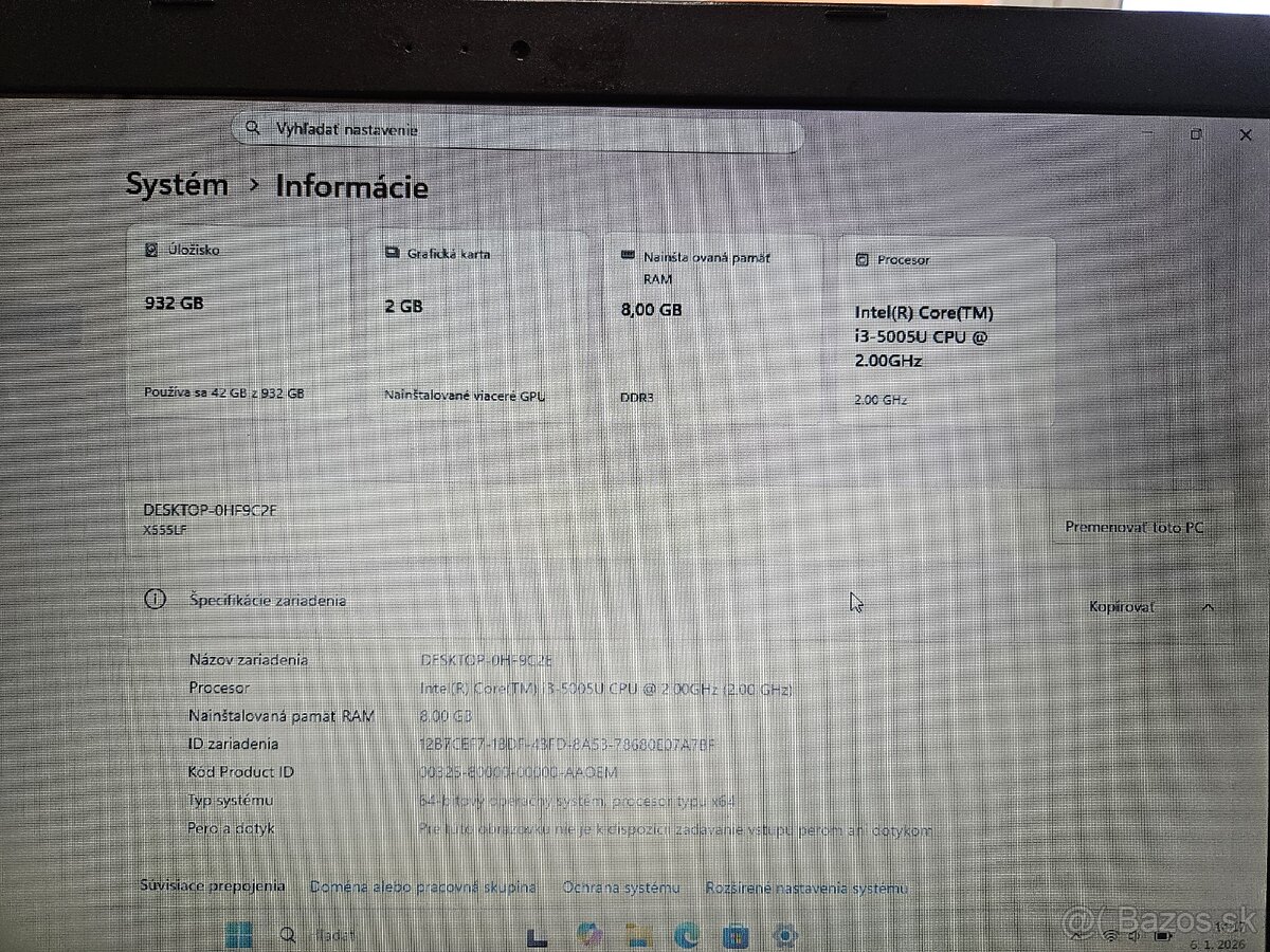 ASUS X555L - SSD disk, nova batéria. - 7