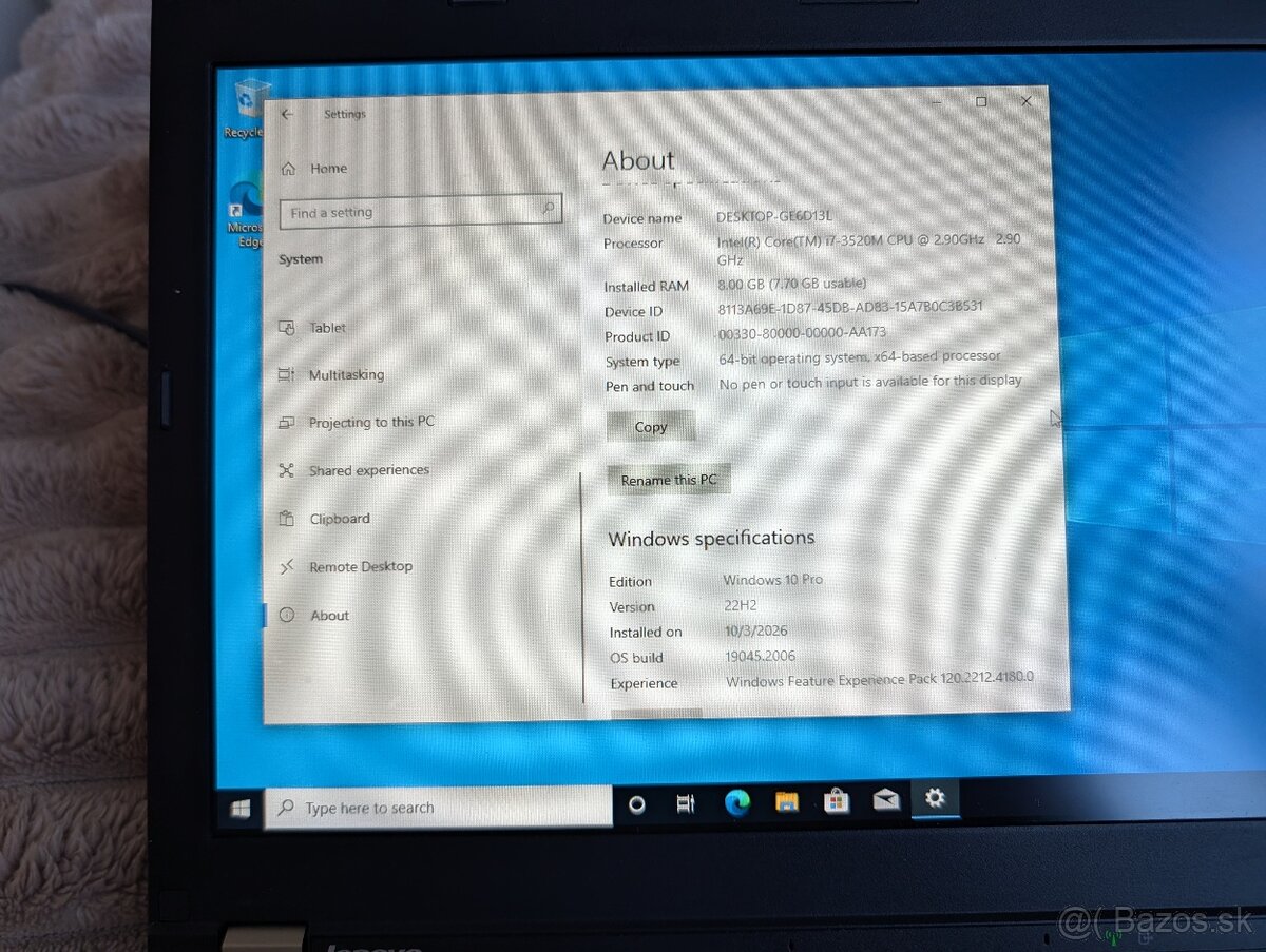 Predám kompaktný notebook Lenovo ThinkPad X230 – i7, SSD - 7