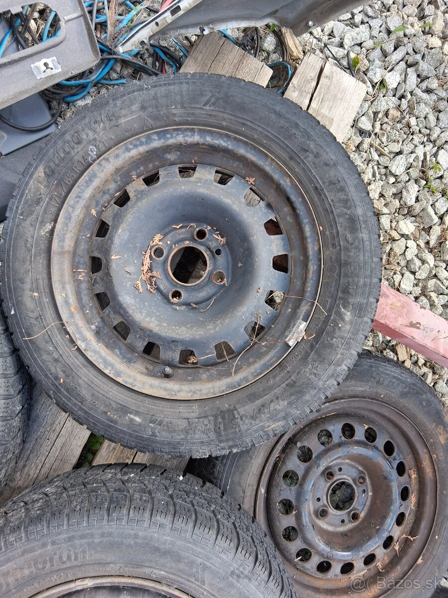 4 kusi zimných kolies na opel astra G 4x100 175/65 R14 - 7