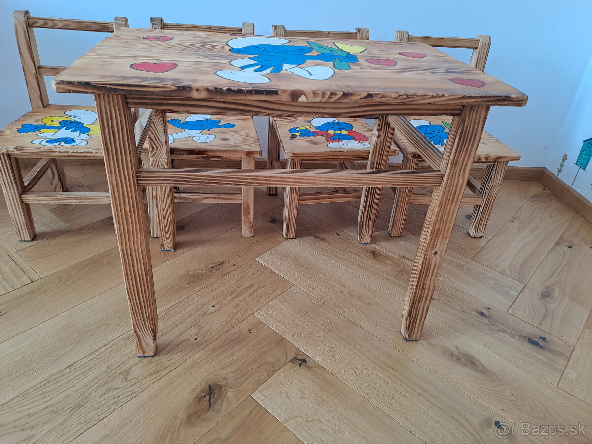 Detsky stol so 4 stolickami Detsky stol so 4 stolickami - 7