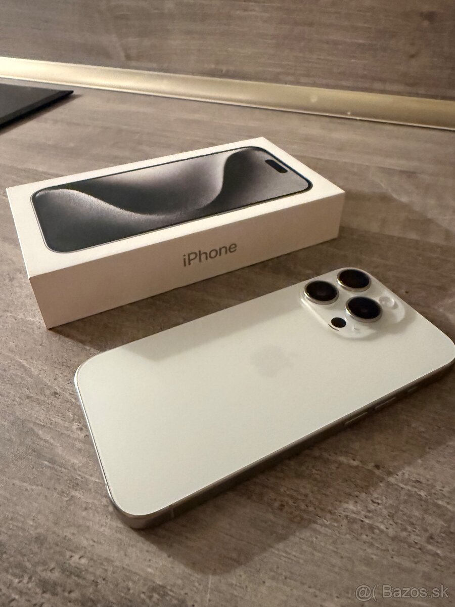 Iphone 15 Pro 512 GB biely ako nový bez škrabancov. - 7