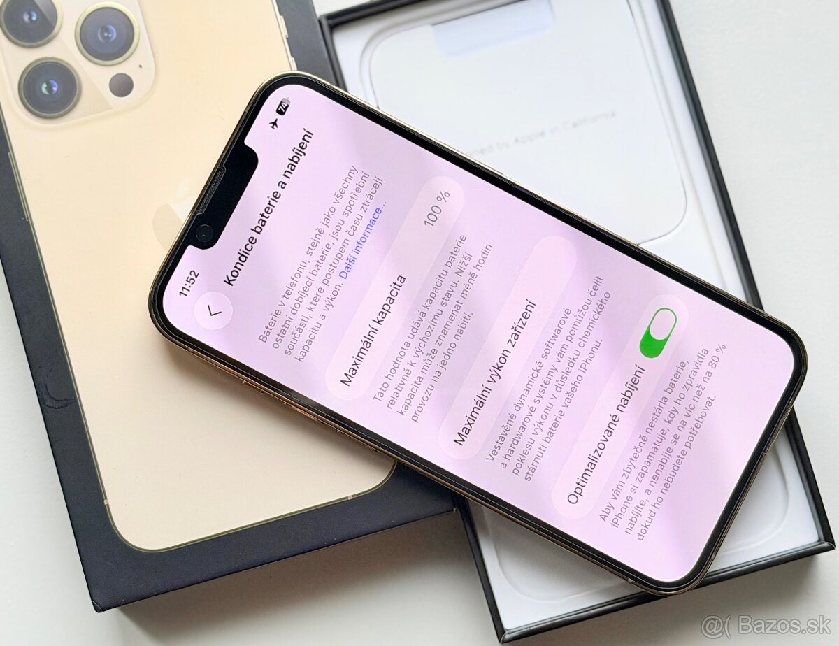 iPhone 13 Pro Gold BATERIE 100% TOP - 7