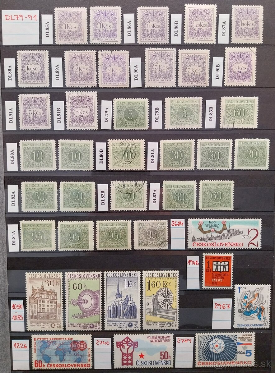 Známky ČESKOSLOVENSKO – 1 - 7