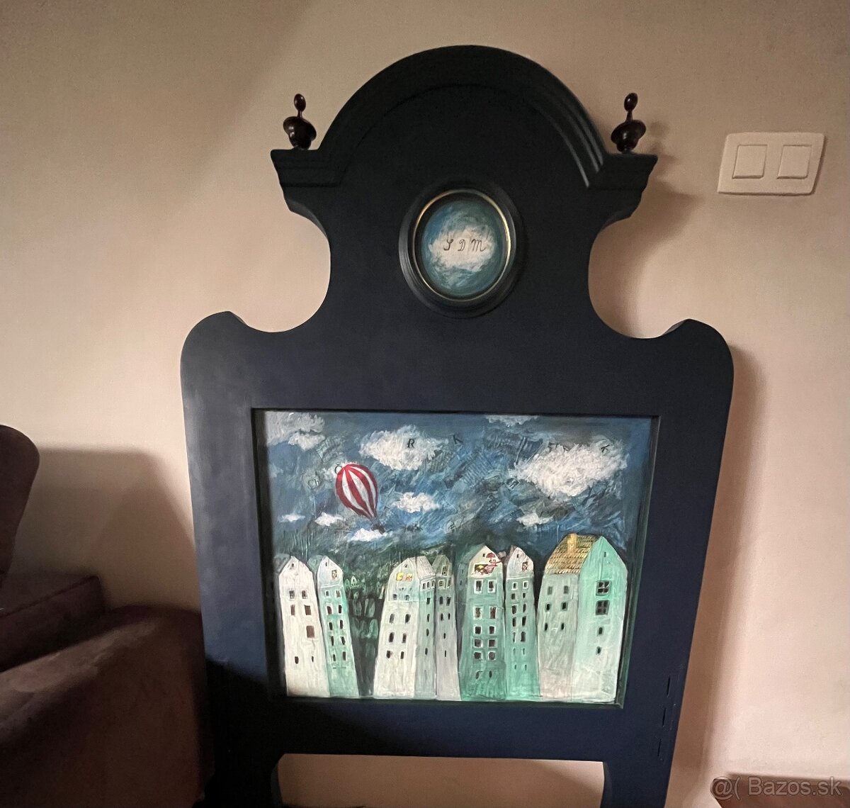 Na predaj….2xstarožitná posteľ 90x200cm,lampa - 7