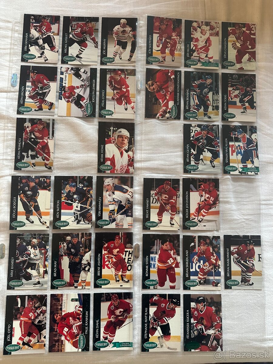 Predám hokejové kartičky Parkhurst 1992-93 - 7