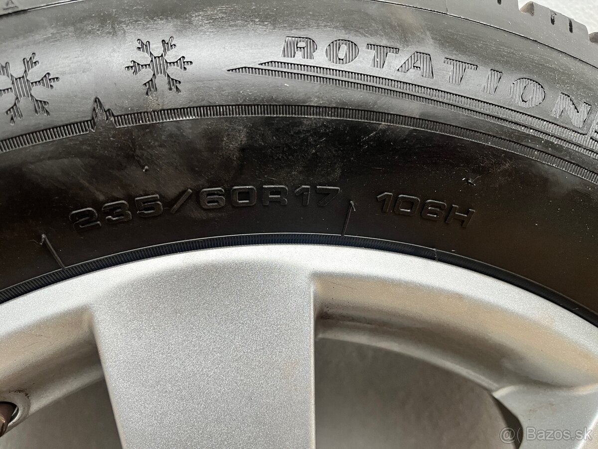Hliníkové disky R17 5x108 zimné gumy - 7