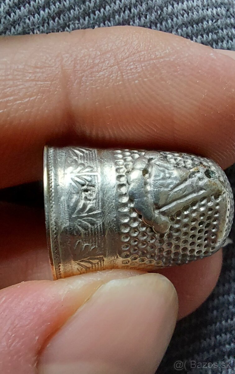 6 starožitných náprstkov, striebro, strieborné - 7