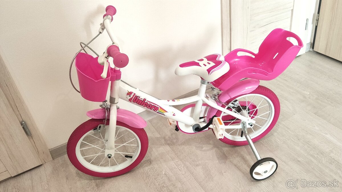 Detský bicykel 14" - Jednorožec + prilba a chrániče - 7