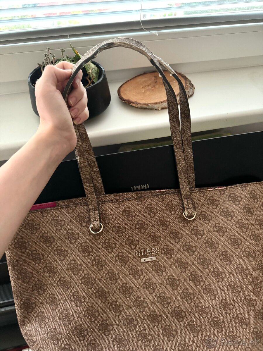 Guess originál kabelka - veľká hnedá - 7