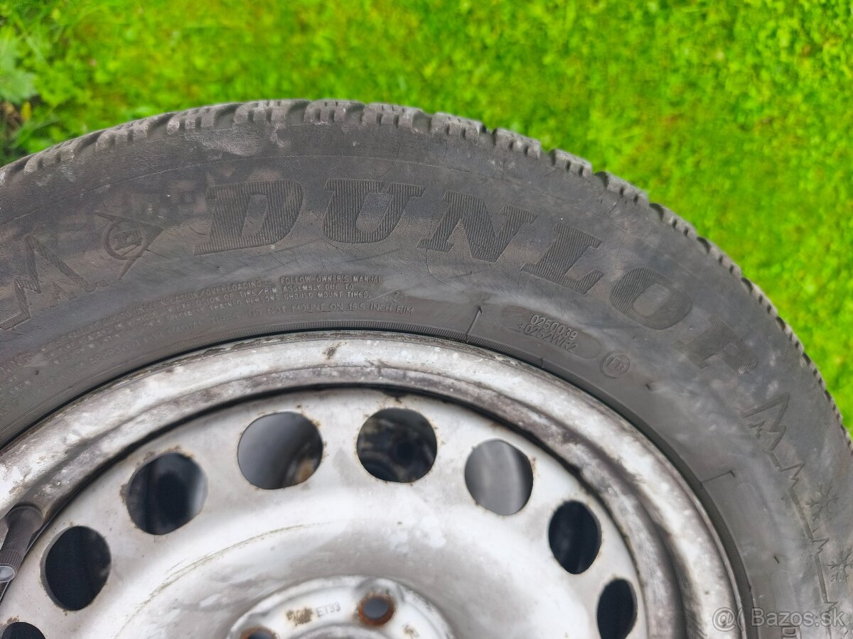Plechové disky r16 5x112 ET33 + zimné pneu - 7