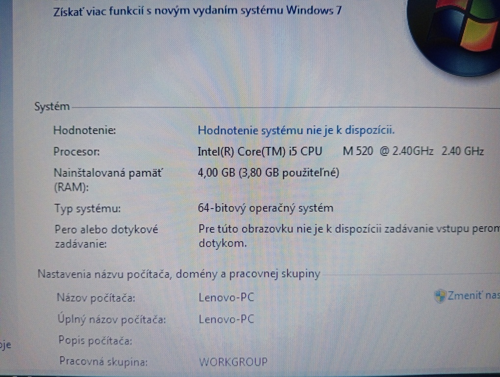 predám Lenovo Thinkpad t410 / Intel core i5 / 4gb ram - 7