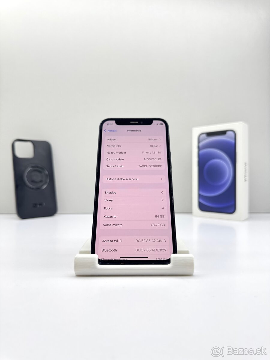 iPhone 12 MINI BLACK 100% NOVÁ BATÉRIA TOP STAV - 7