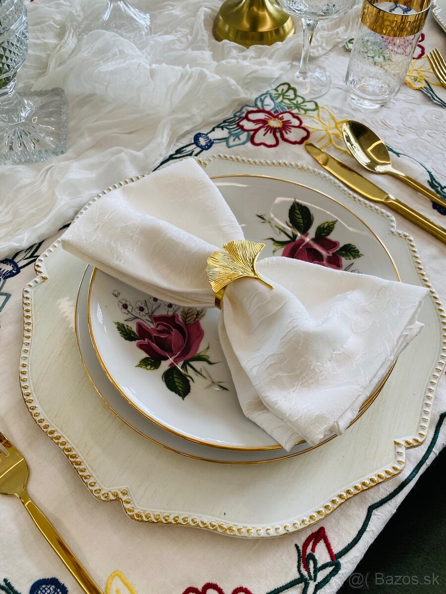 Krásna retro obedová súprava,posielam bezpečne kuriérom - 7