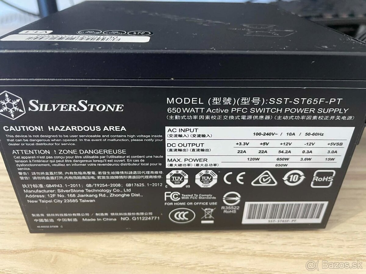 Napájací zdroj Silverstone ST65F-PT 650W, 80 Plus Platinum - 7