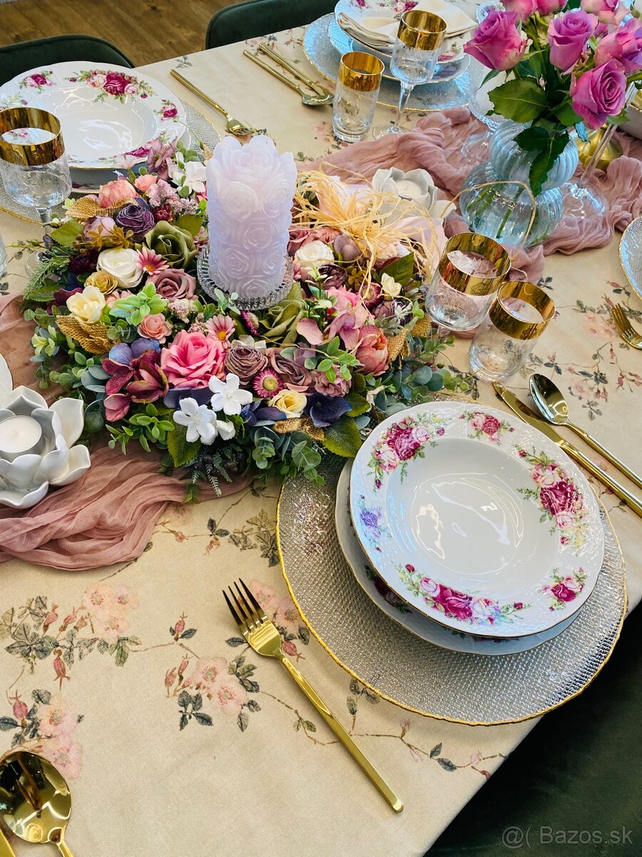 Vitrínová retro obedová súprava,posielam bezpečne - 7