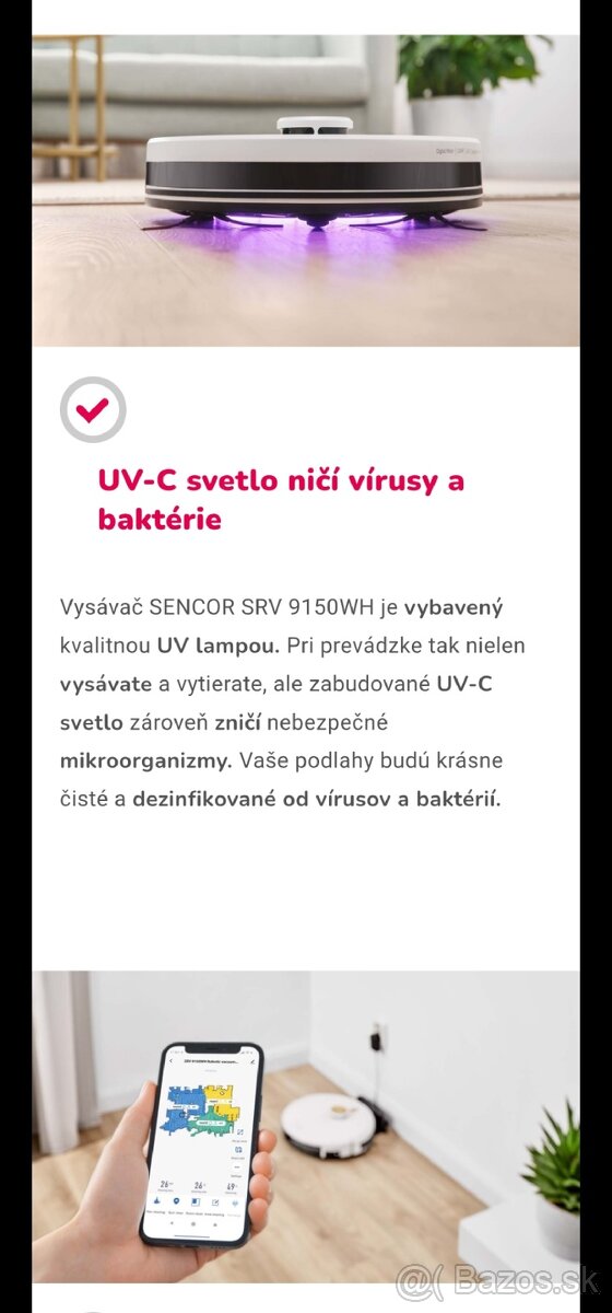 Robotický vysávač Sencor SRV 9150WH - 7