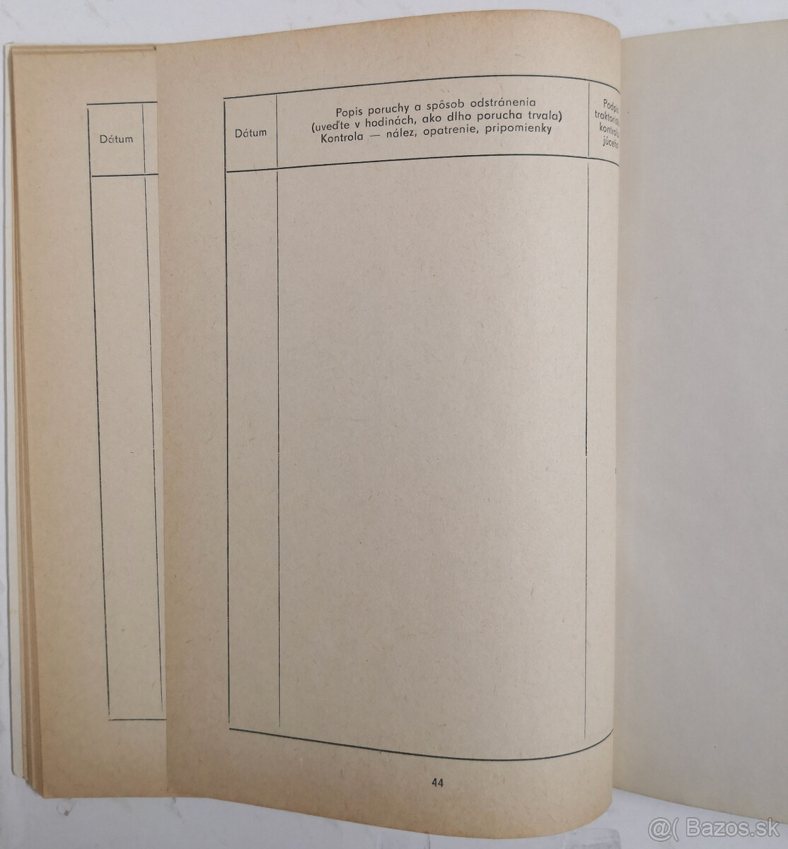 Traktorový denník nevyplnený - 7