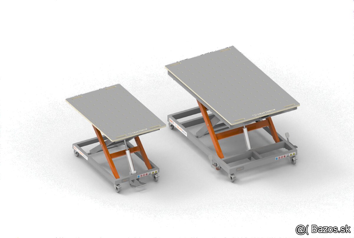 manipulačný vozík, nožnicový stôl, pracovný stôl - 7