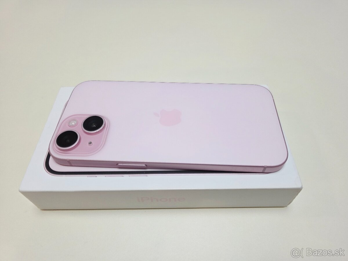 Apple iPHONE 15 PINK 128GB,TOP STAV - 7
