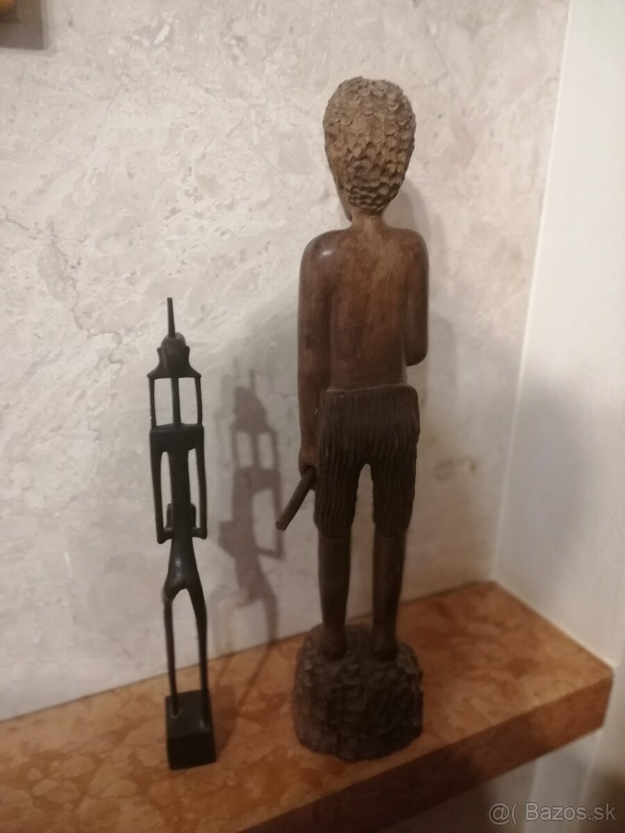 Drevené exotické sošky Afrika, Ázia. - 7