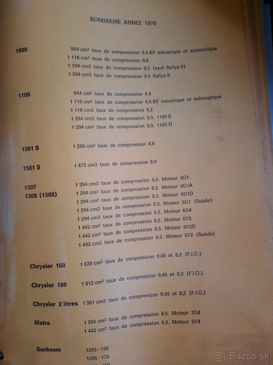 Navod Manuál Simca,Talbot Fiat kompletný - 7