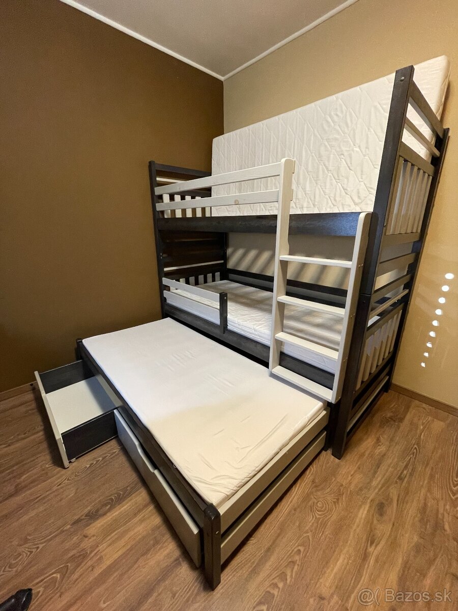 Detská poschodová posteľ s prístelkou - 7