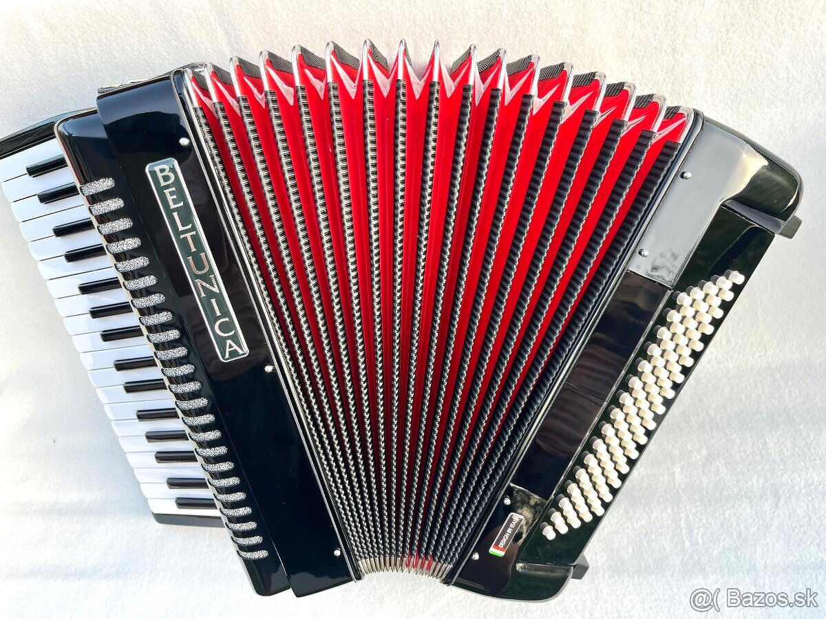 Nový akordeón BELTUNICA VIVALDI 80 basový- krásny zvuk, ľahu - 7
