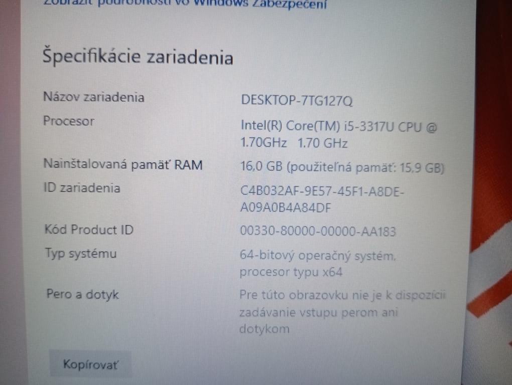 predám 17" ntb DELL / Intel core i5 / 16gb ram / ssd - 7