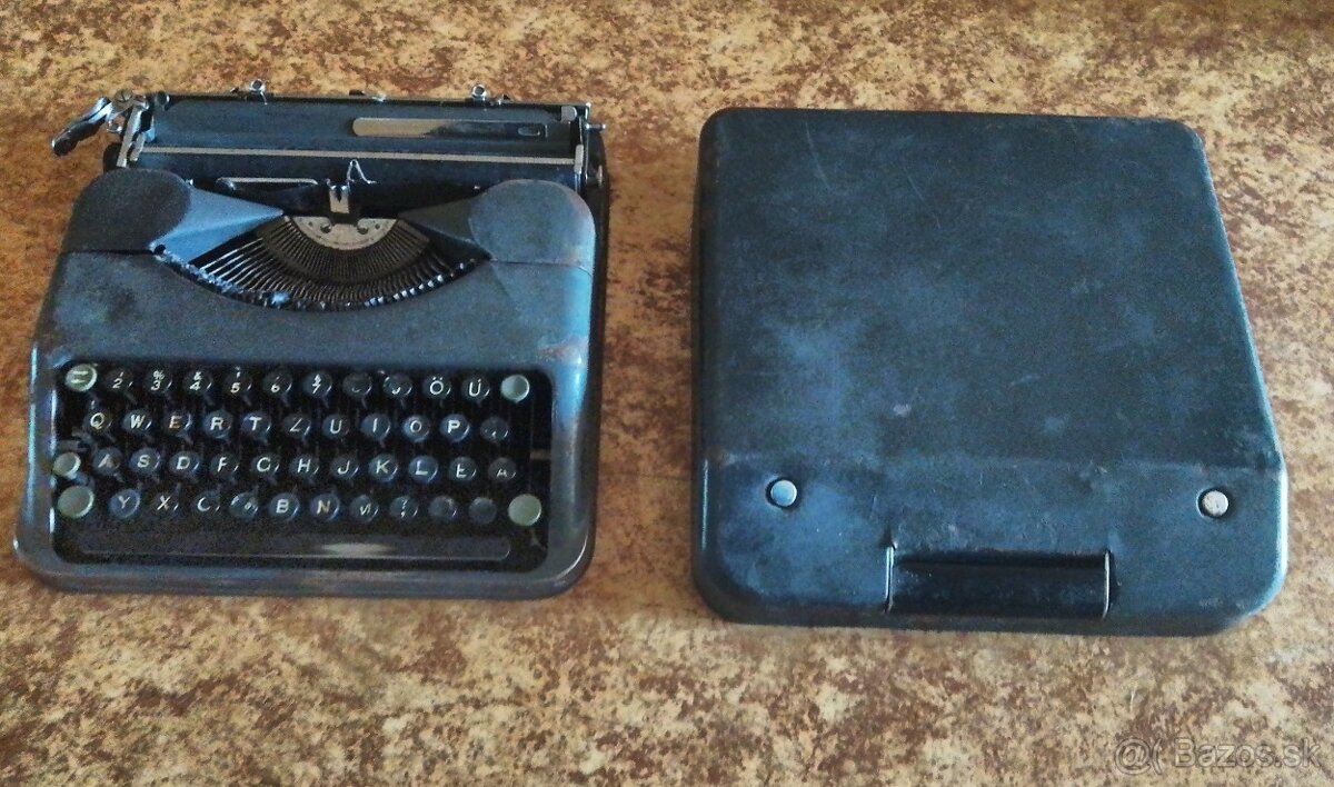 starožitní písací stroj Hermes Baby - 7