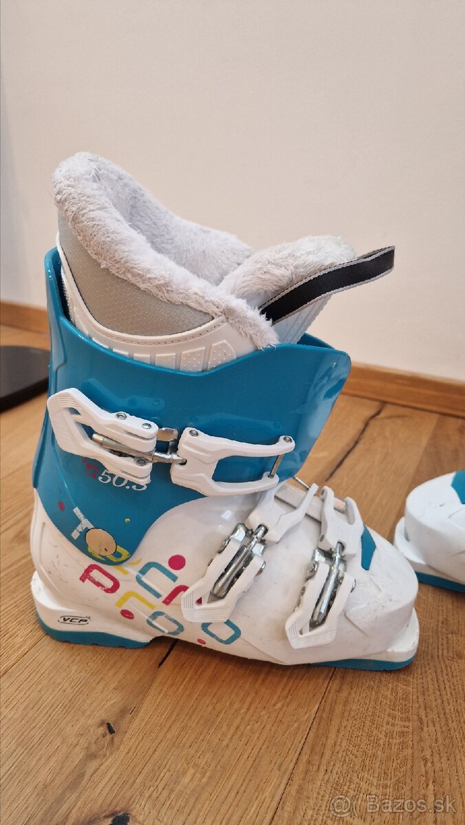 Detské lyže 130 cm + lyžiarky - 7