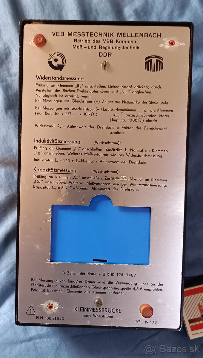Predám RLC merač VEB DDR a zadarmo záťažový Voltmeter - 7