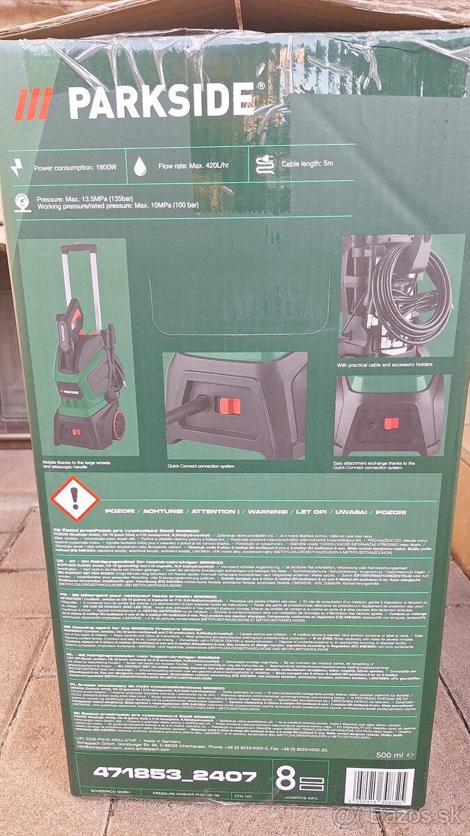 Parkside vysokotlakový čistič - 7