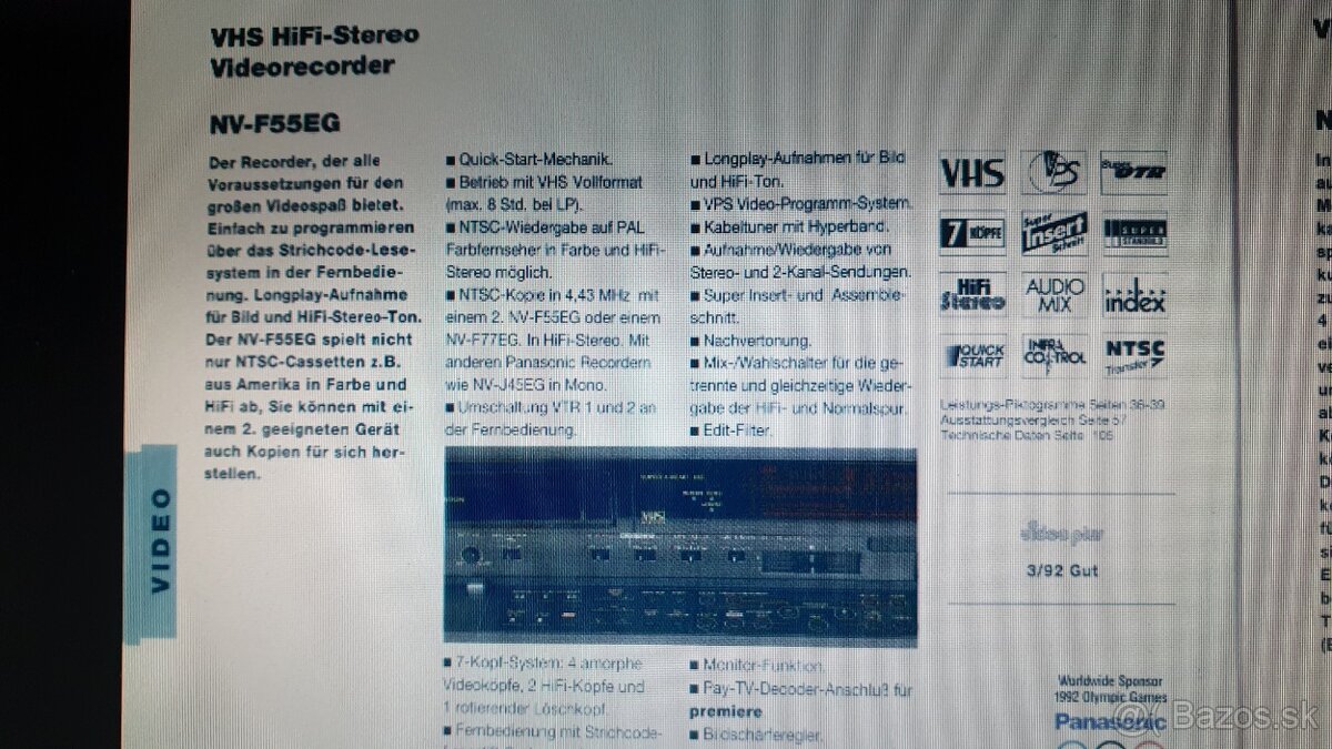 Panasonic NV F-55 VHS HiFi Stereo - 7