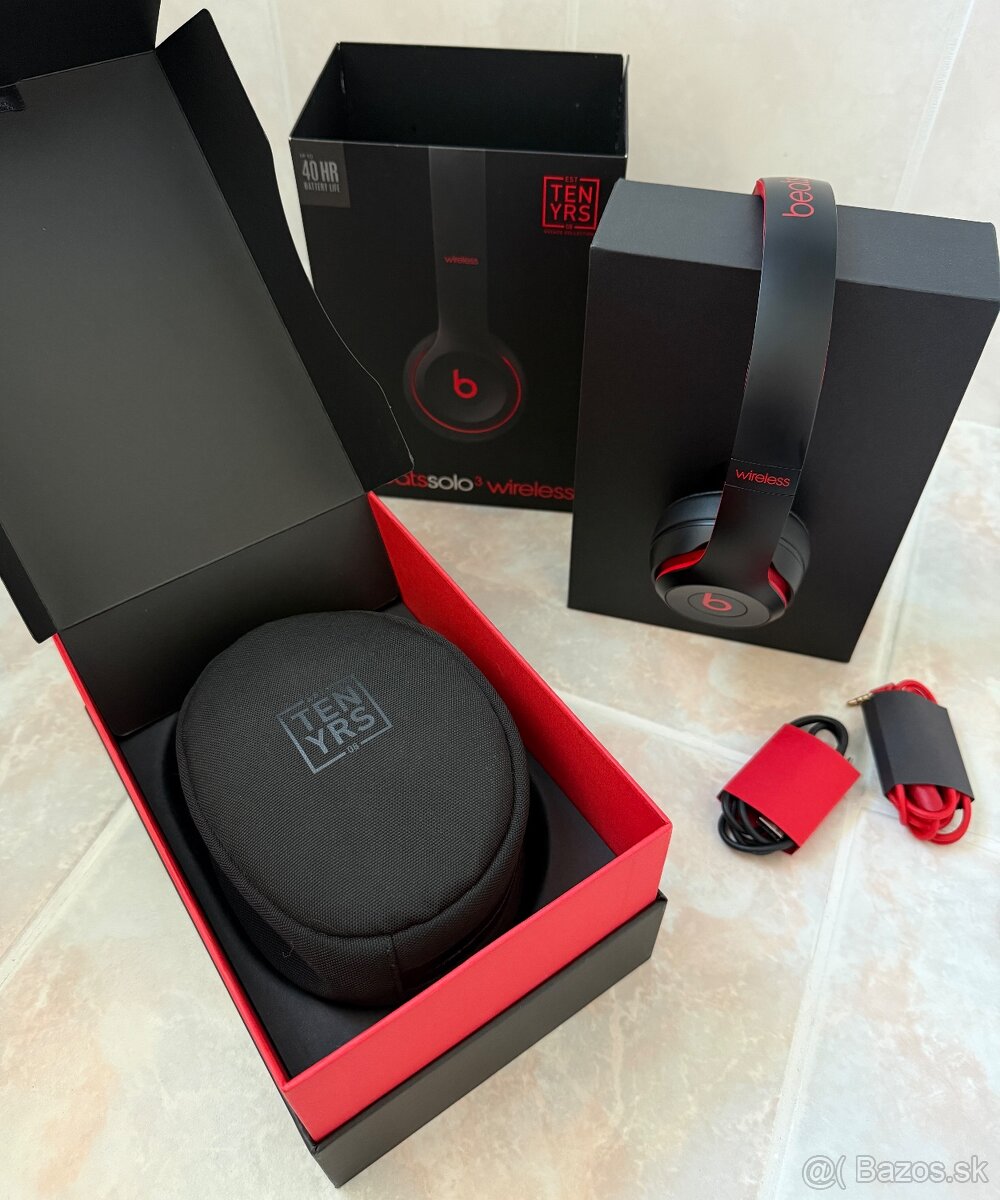 Slúchadlá Beats Solo3 Wireless - vyvzdorované čierno/červené - 7