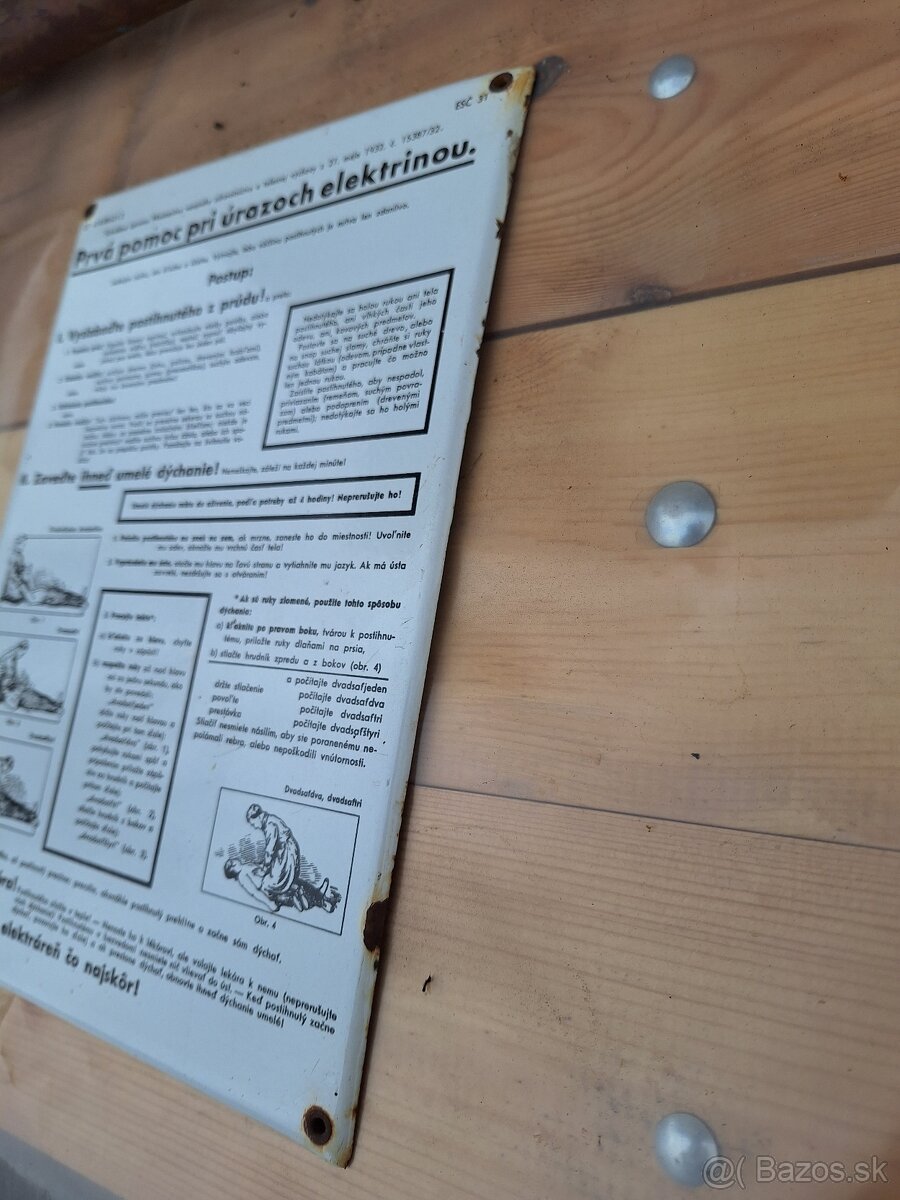 Smaltovaná tabula prvá pomoc - 7