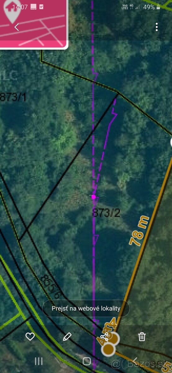 Pozemok na chatu Vyhne - 7