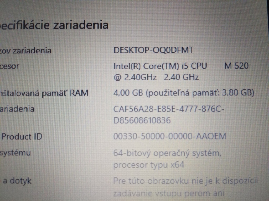 predám ntb HP / 4gb ram / Intel core i5 / 120gb ssd disk- - 7