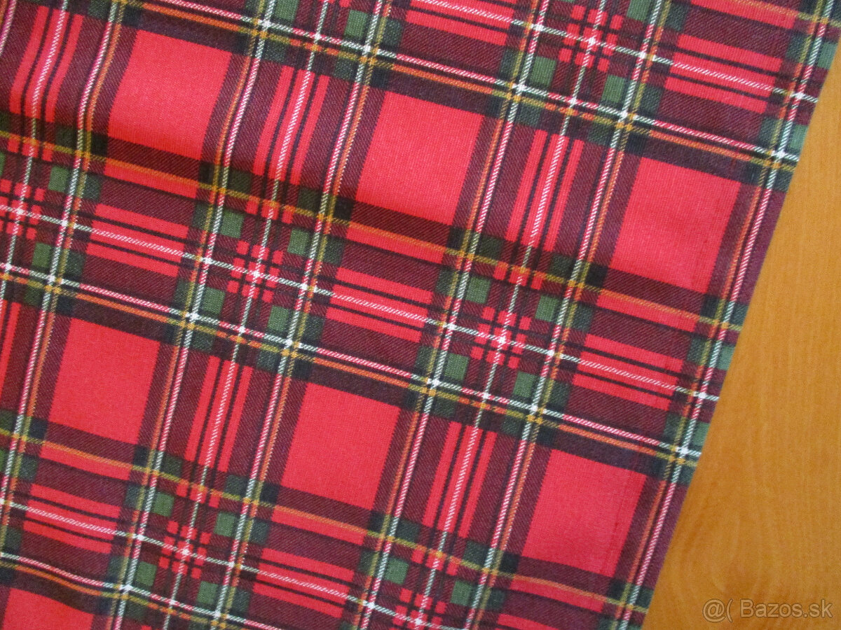 Obliečky a štóla vianočné káro - 7