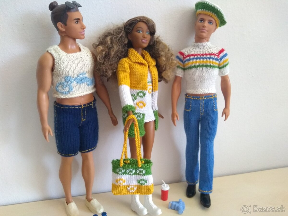 Veľryba slimák delfín tričko pre bábiku Ken barbie bermudy - 7