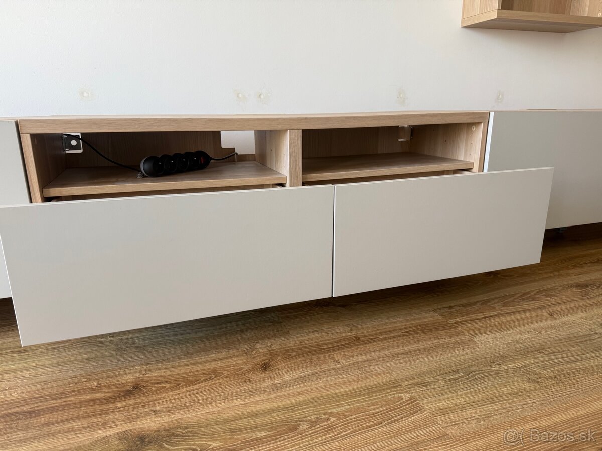 IKEA BESTÅ – rôzne skrinky a police (olivová/bledošedá) - 7