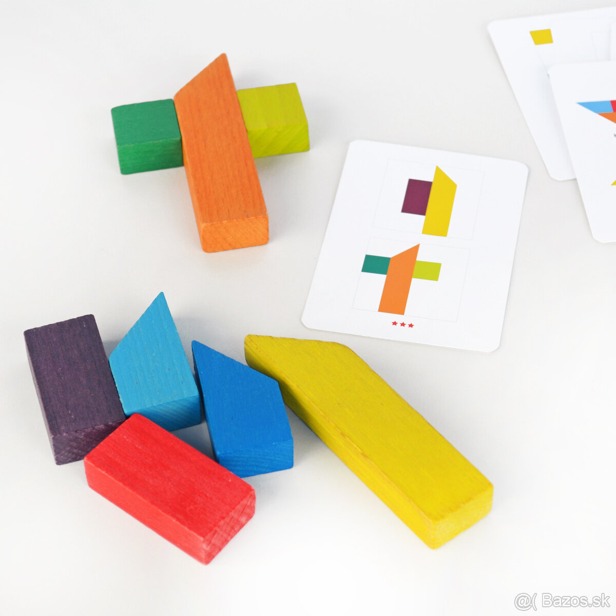 Montessori drevená hračka Tangram, nová, nerozbalená - 7