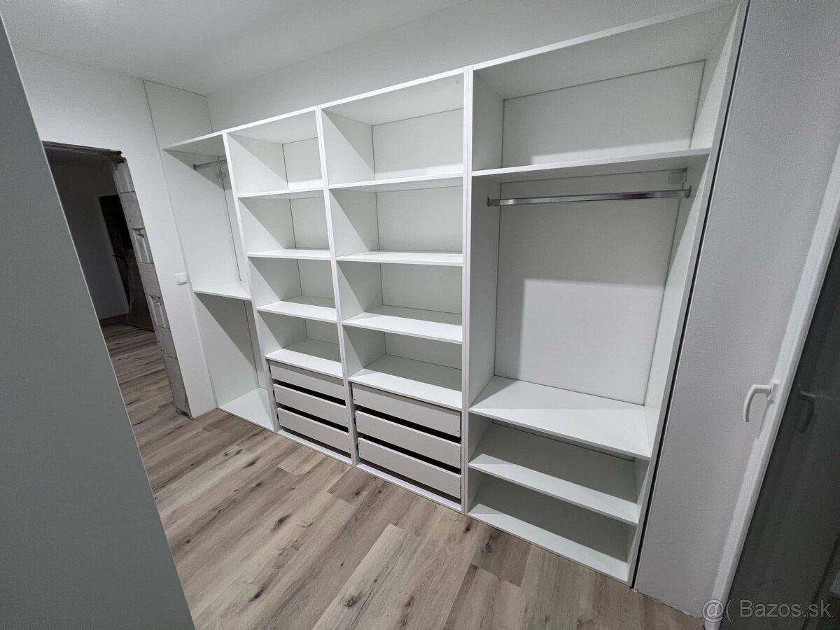 Predám šatníkové regále - úplne NOVE - DEKOR - Biela - 7