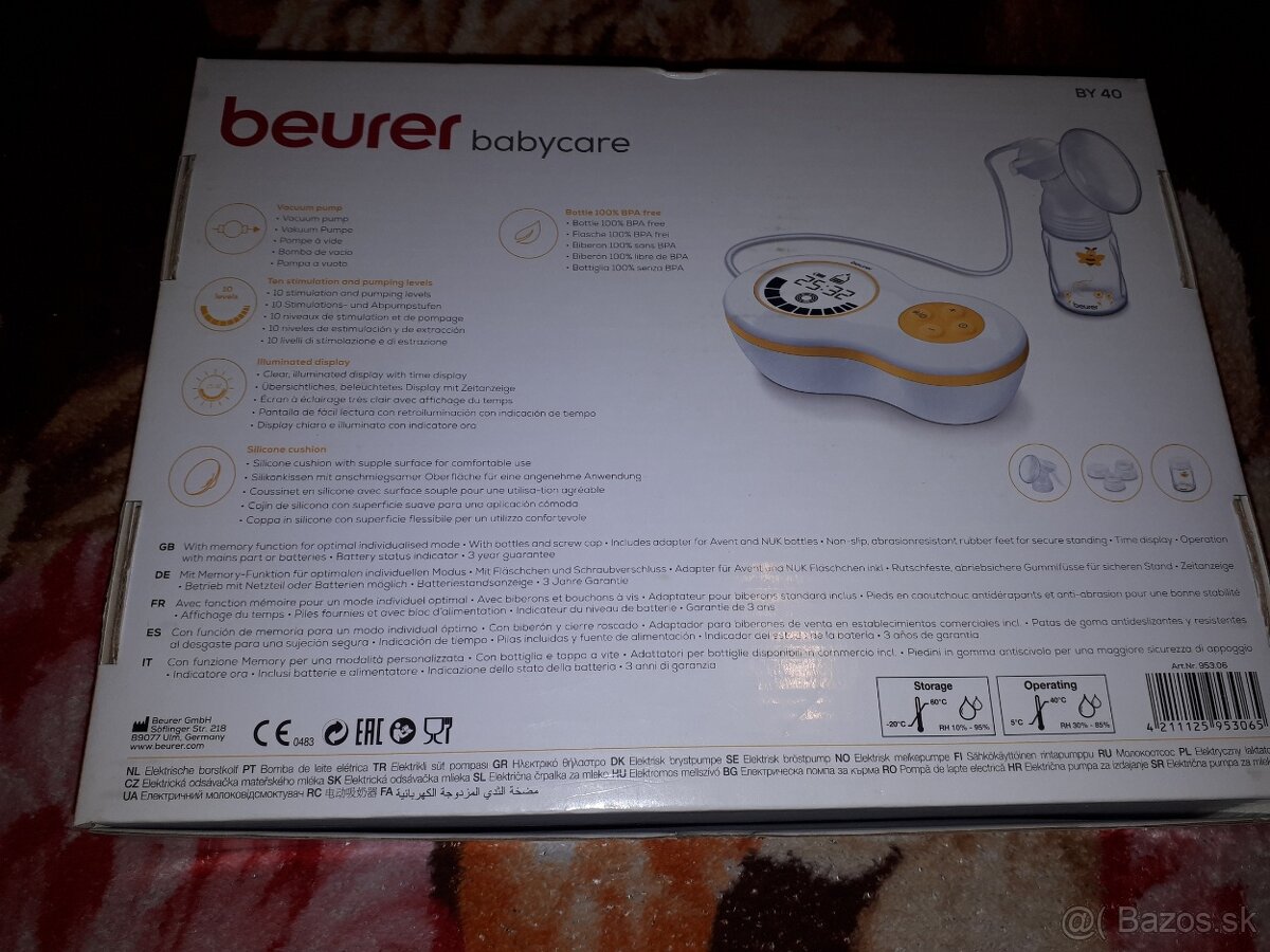 Elektrická odsávačka mlieka Beurer BY40 - 7