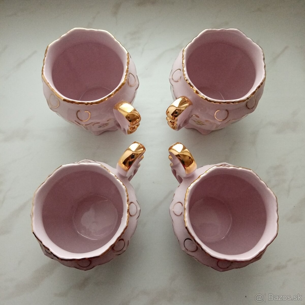 šálky Chodov ružový porcelán - 7