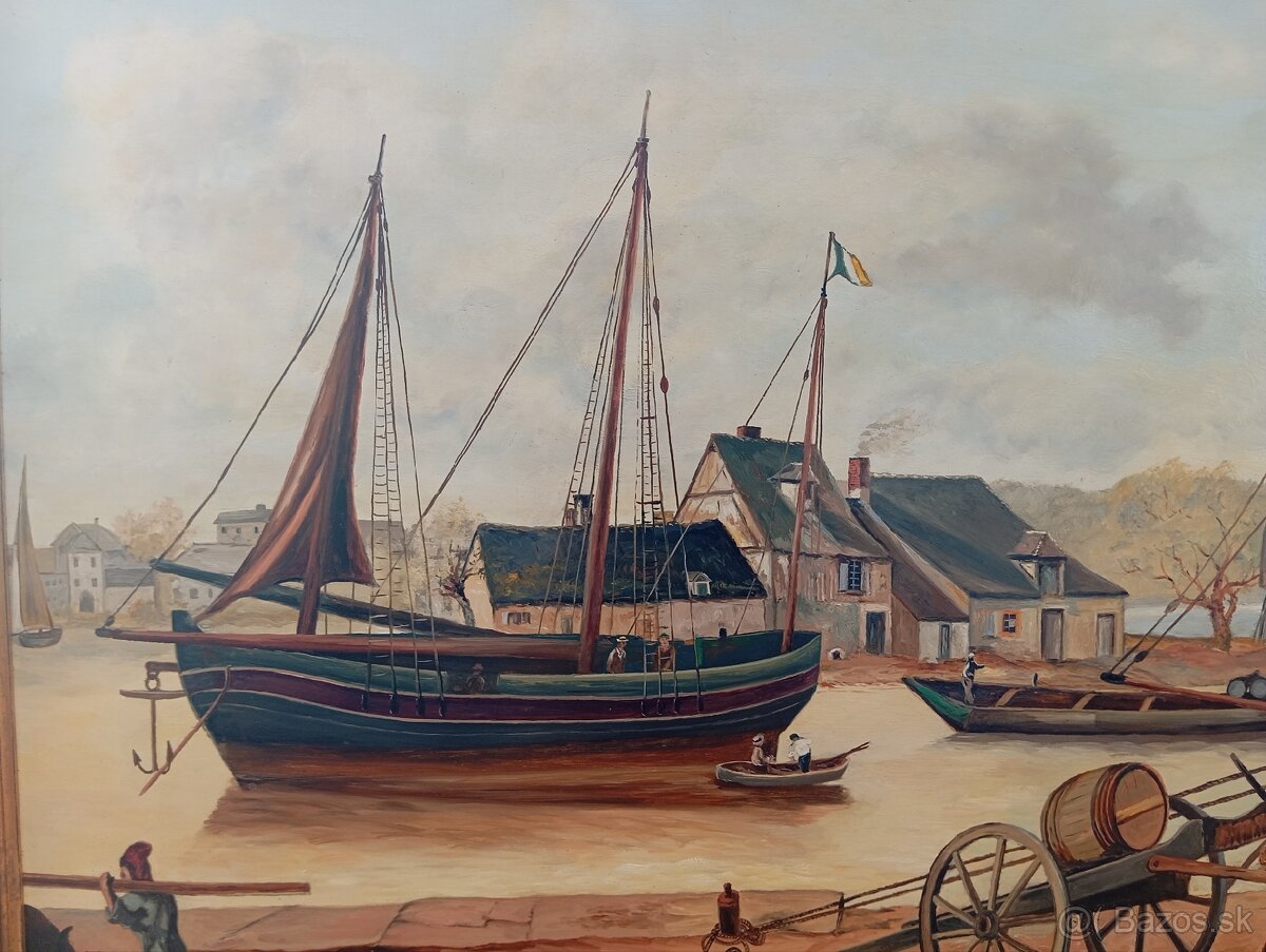 Obrovský krásny maľovaný obraz 120 x 84 cm - 7