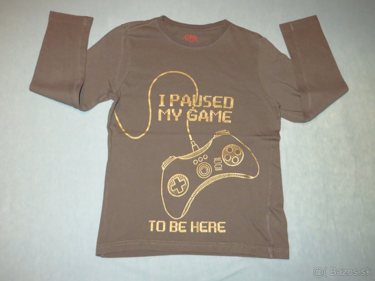 Chlapčenské hnedé kapsáče - veľ. 128/134_Terranova + tričko - 7