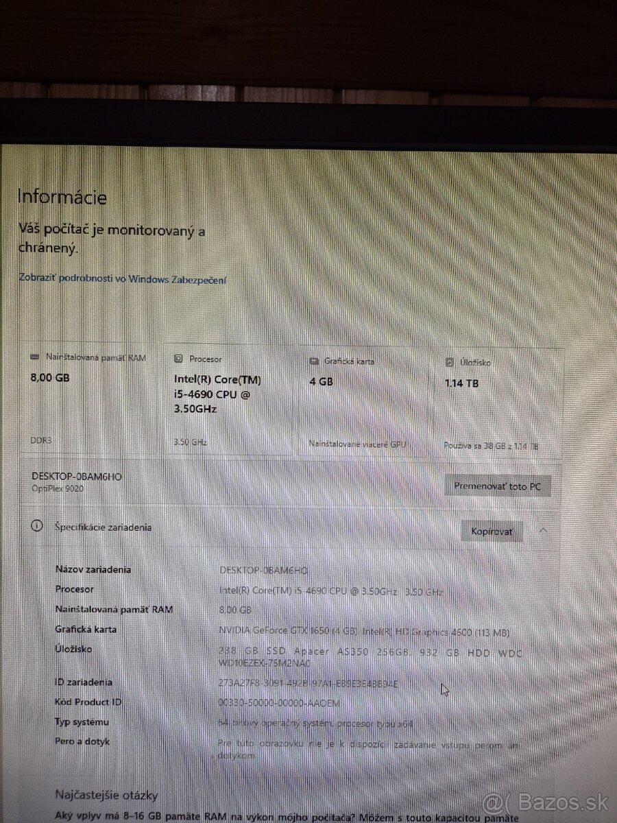 Dell OptiPlex 9020 | GTX 1650 | i5-4690 + Príslušenstvo - 7